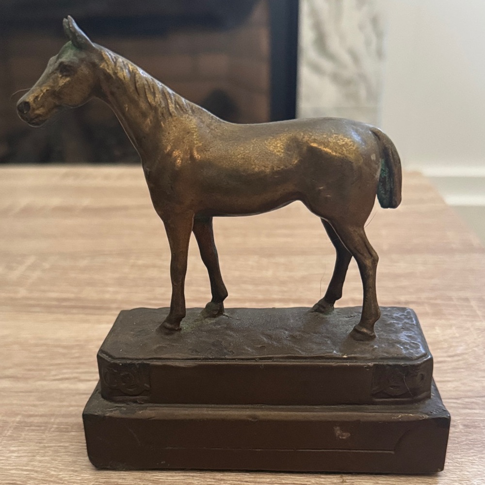 Vintage Bronze Horse Sculpture